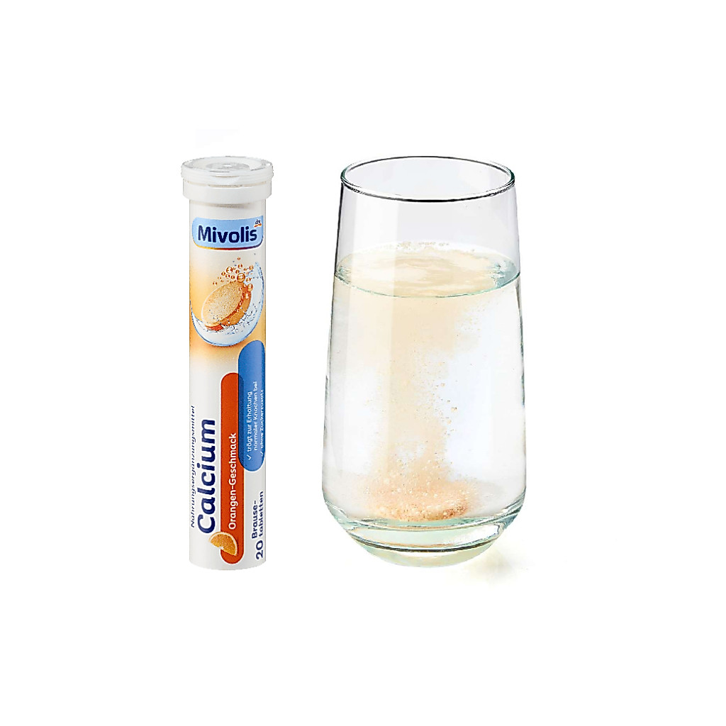 วิตามินเม็ดฟู่ฝาขาว MIVOLIS CALCIUM มิโวลิส แคลเซียม แท้ 100% จากประเทศเยอรมัน