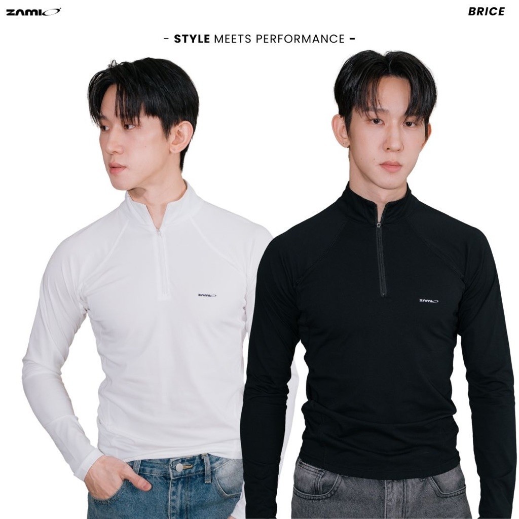 ZAMIO BRICE LONG SLEEVE เสื้อแขนยาวสไตล์กีฬาพอดีตัว-เข้ารูป