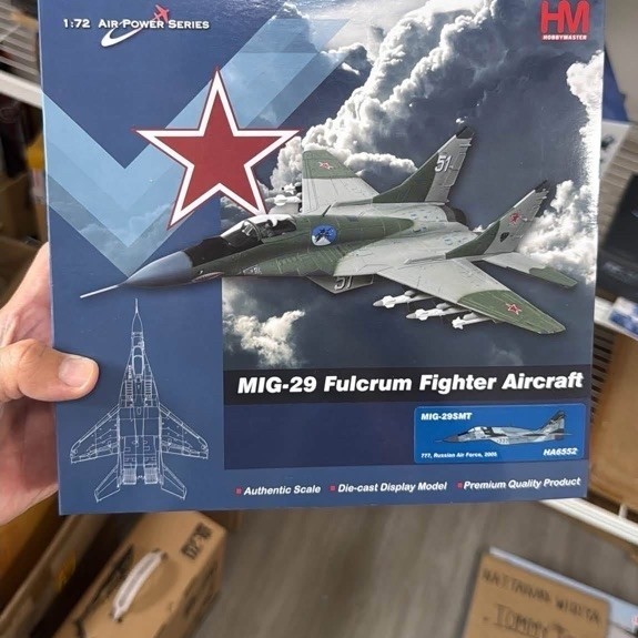 【พร้อมส่ง】 Diecast Aircraft Model 1:72 Hobby Master HA6552 – MiG-29SMT 777 Russian Air Force ✈️