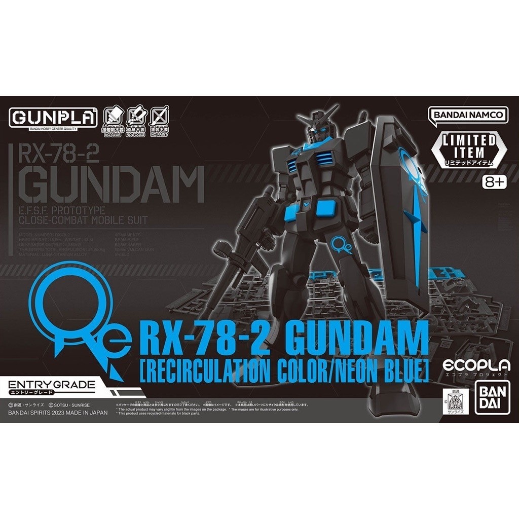 🟩Limited item 🔹EG RX-78-2 GUNDAM [RECIRCULATION COLOR/NEON BLUE]