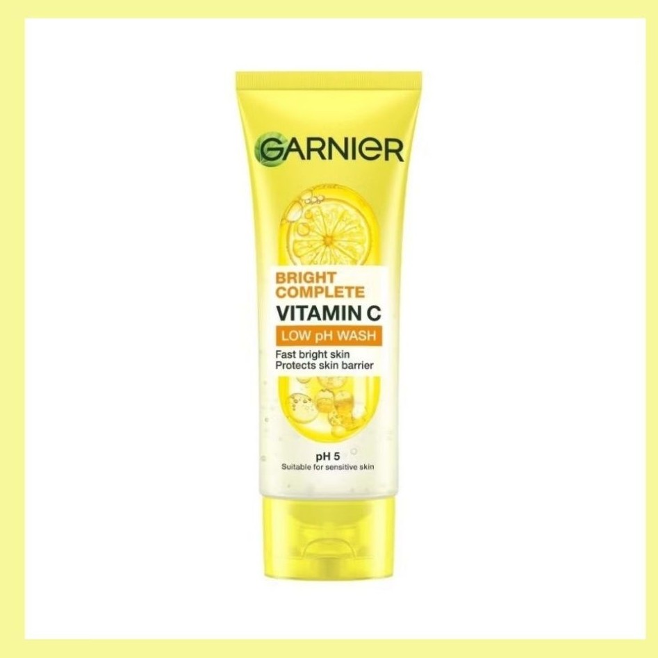 ของแท้ Garnier Bright Complete Vitamin C Low pH Wash 100 Ml.