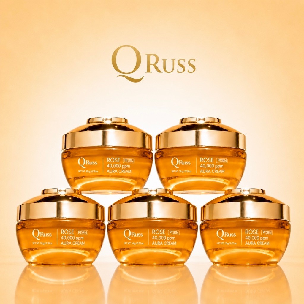 Q Aura Cream QRuss (แบรนด์คิวรัสส์) เพิ่มความชุ่มชื้นให้ผิว ลดจุดด่างดำริ้วรอย เนื้อครีมบางเบา