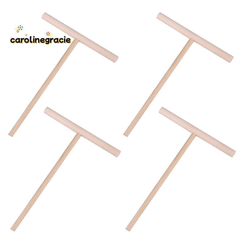 4 ชิ้น T Shape Crepe Maker Pancake Batter ไม้ Spreader Stick, ไม้ Crepe เครื่องมือ, Crepe Spreaders 