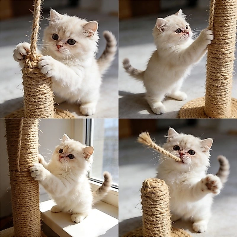 เชือกป่านมะนิลาธรรมชาติ DIY ตกแต่งบ้าน ทำเสาลับเล็บแมว ปกป้องเฟอร์นิเจอร์ ขนาด1-6มม. แข็งแรง ปลอดภัยสัตว์เลี้ยง thumbnail 9