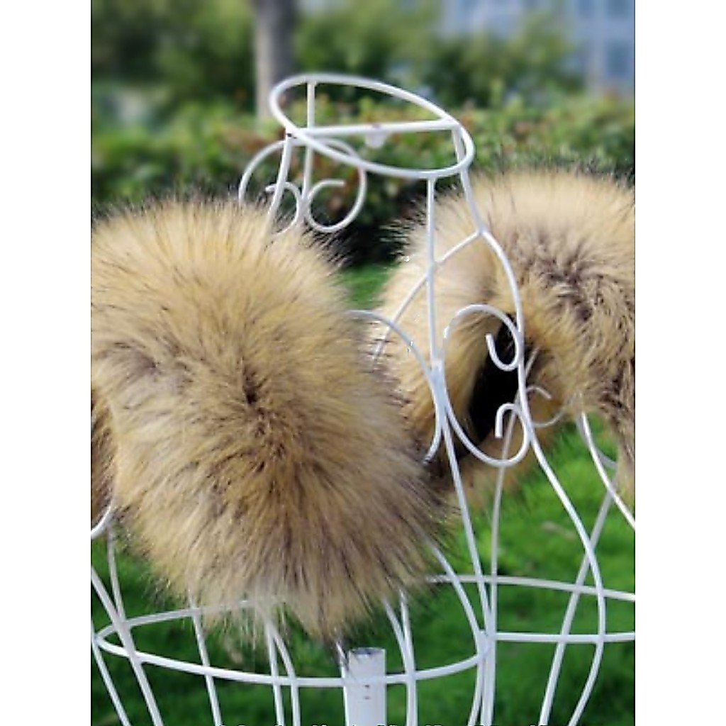 เลียนแบบ Raccoon Top Fox Fur Epaulet ไหล่อุปกรณ์เสริมขนสัตว์ไหล่อุปกรณ์เสริมกางเกงกระเป๋า Fur Badge 