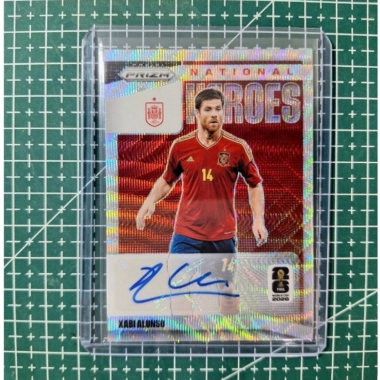 XABI ALONSO 2026 PANINI PRIZM WORLD CUP #NH-XA NATIONAL HEROES WAVE AUTO SPAIN