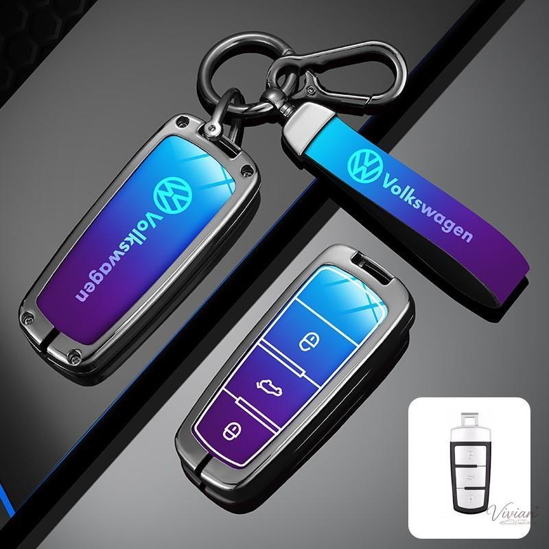 โลหะผสมฝาครอบกุญแจรถ Key ป้องกันสําหรับ Volkswagen VW CC Passat B7 B6 Passat 3C CC Maogotan R36 B5 B