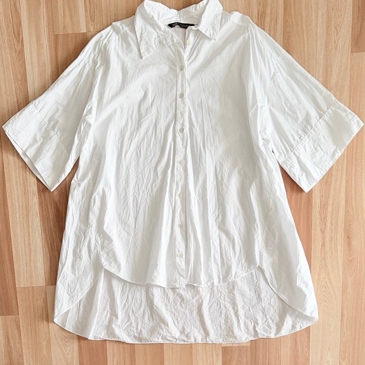zara dress shirt white L