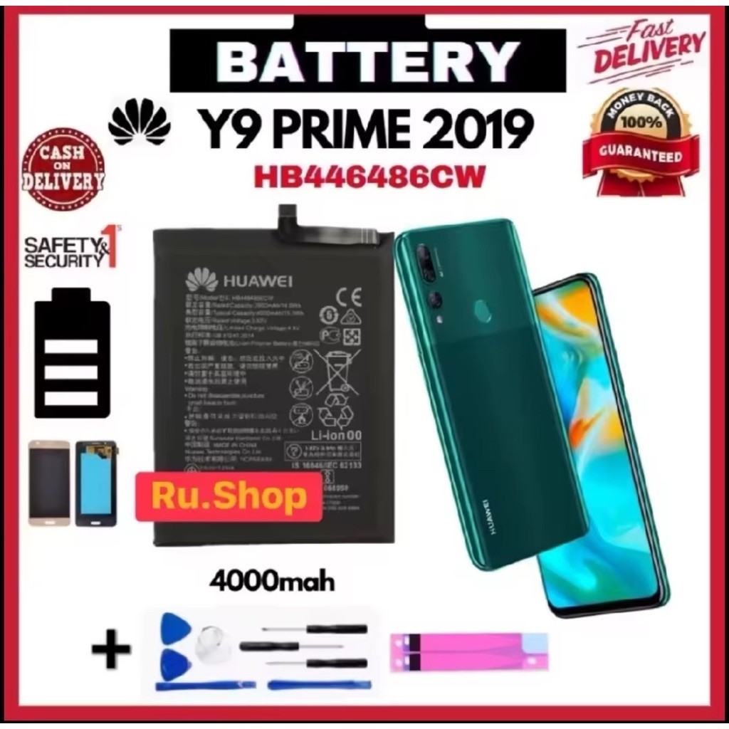 แบตเตอรี่ แท้ Huawei Y9 Prime 2019 P Smart Z Nova 5i Honor 9X Pro Honor 9X 10 Plus Y9s แบต HB446486E