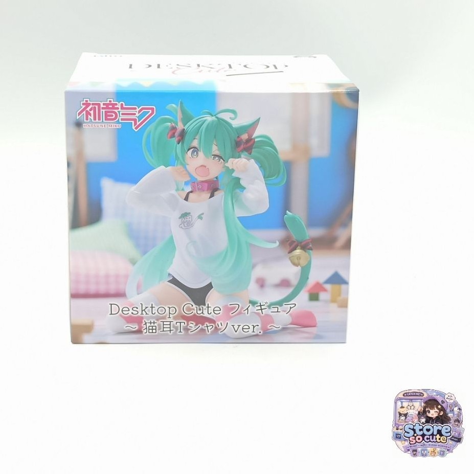Desktop Cute Figure - Hatsune Miku - Nekomimi T-shirt Ver. งานแท้นำเข้าจากญี่ปุ่น