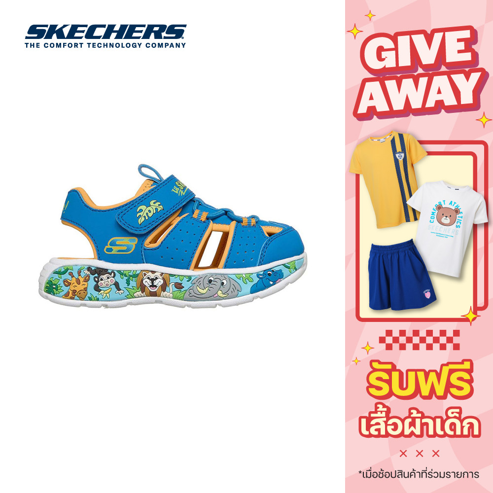 Skechers สเก็ตเชอร์ส รองเท้าเด็กผู้ชาย Boys Play Scene Splash Creative-Coast Shoes - 407045N-BLOR (latest)