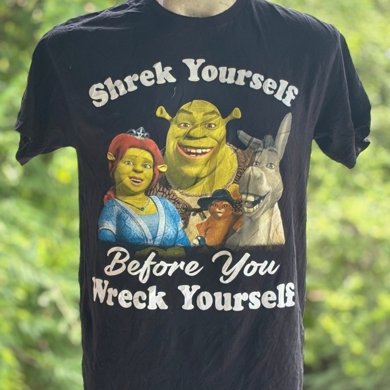 เสื้อยืดภาพยนตร์ Shrek ไซร์ M ของแท้มือสอง