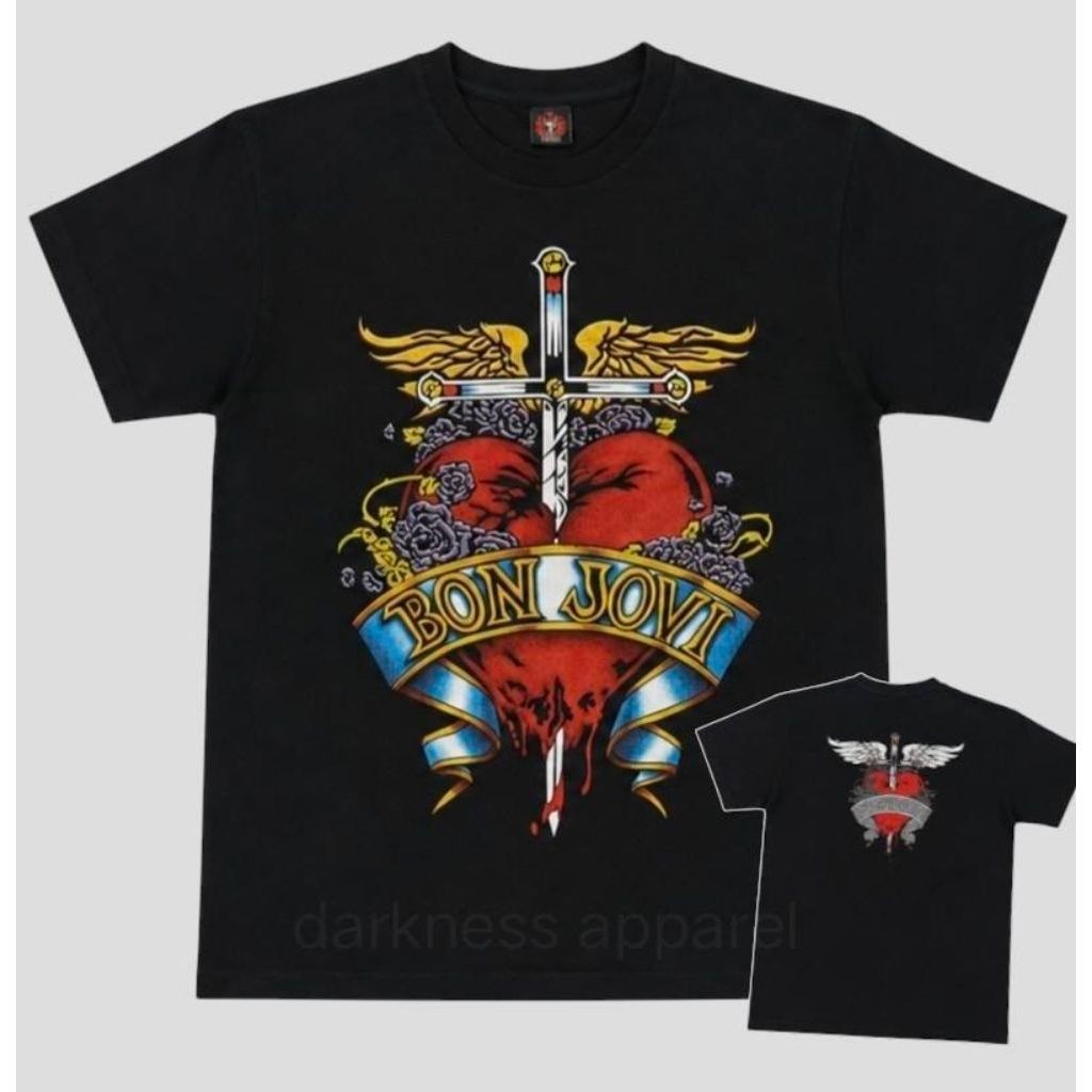 เสื้อยืด bon Jovi ป้าย Rock yeah