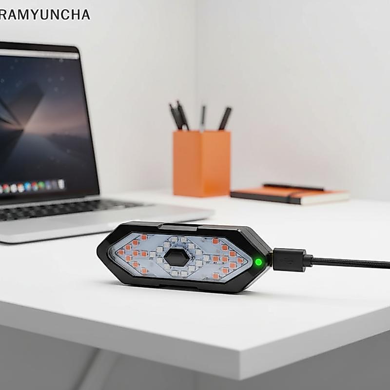 RAM ไฟท้ายจักรยาน - ชาร์จ USB ไร้สาย รีโมทคอนโทรล OTC