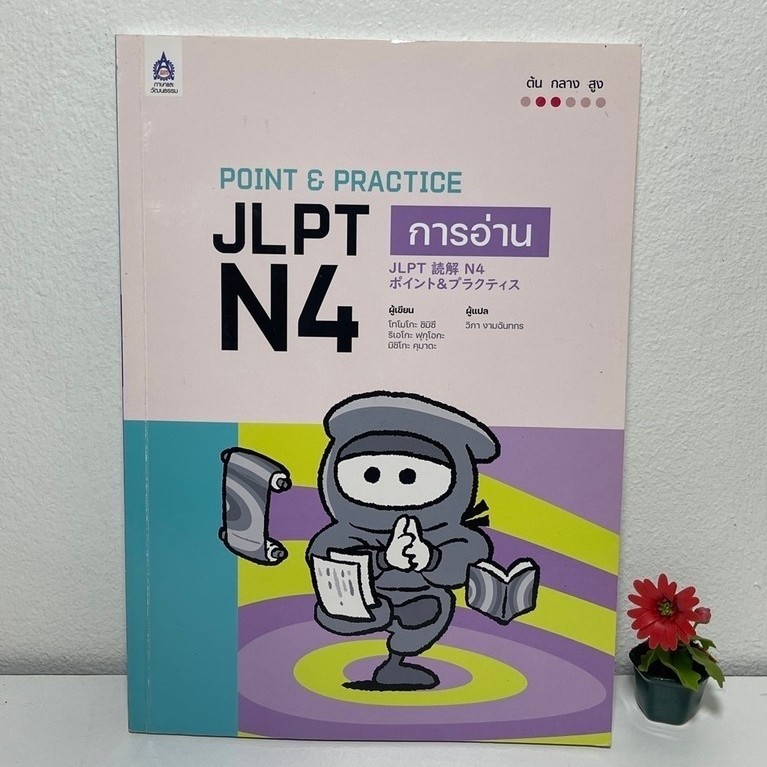 Point & Practice JLPT N4 การอ่าน หนังสือเรียนภาษาญี่ปุ่น ตำหนิเขียนดินสอ9หน้า