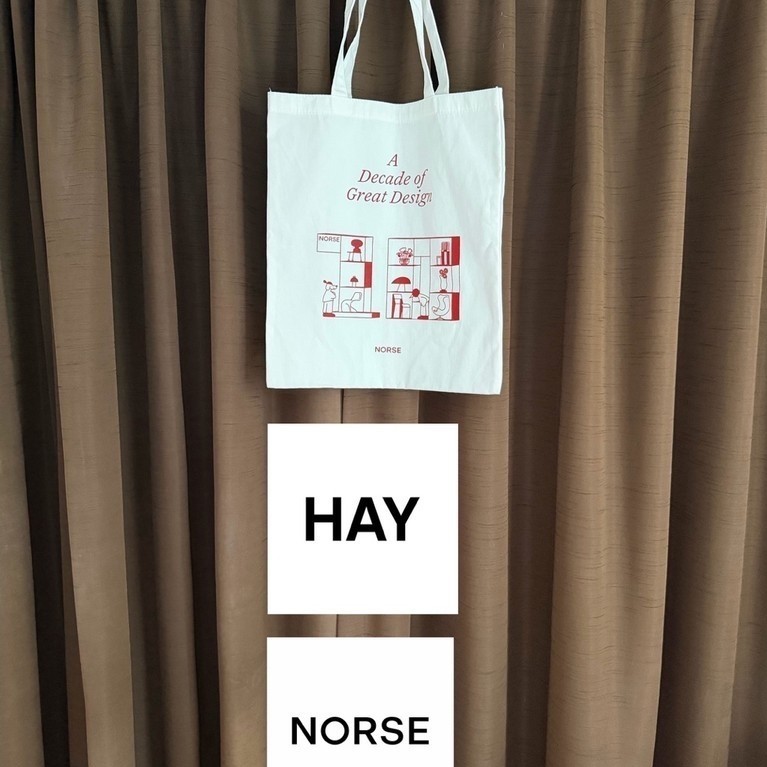 ถุงผ้าHAY Norse Republic แท้ สีขาว