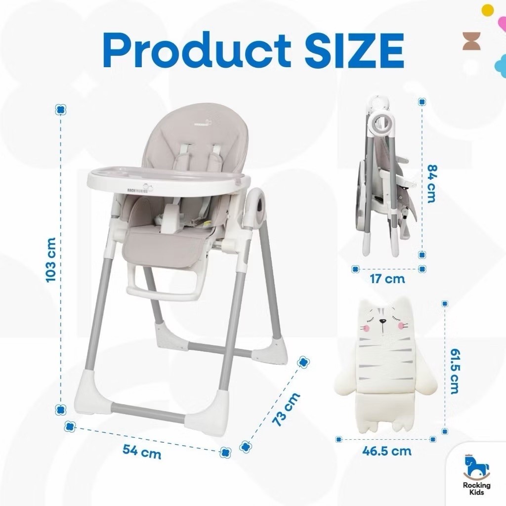 เก้าอี้กินข้าวเด็ก Rocking Kids รุ่น Primo High Chair