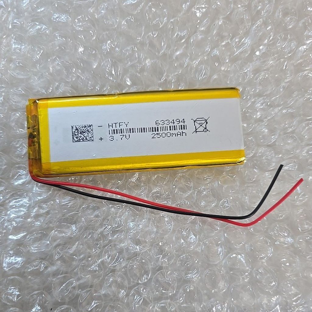 แบตเตอร์รี่ 3.7v 2500mah (633494)