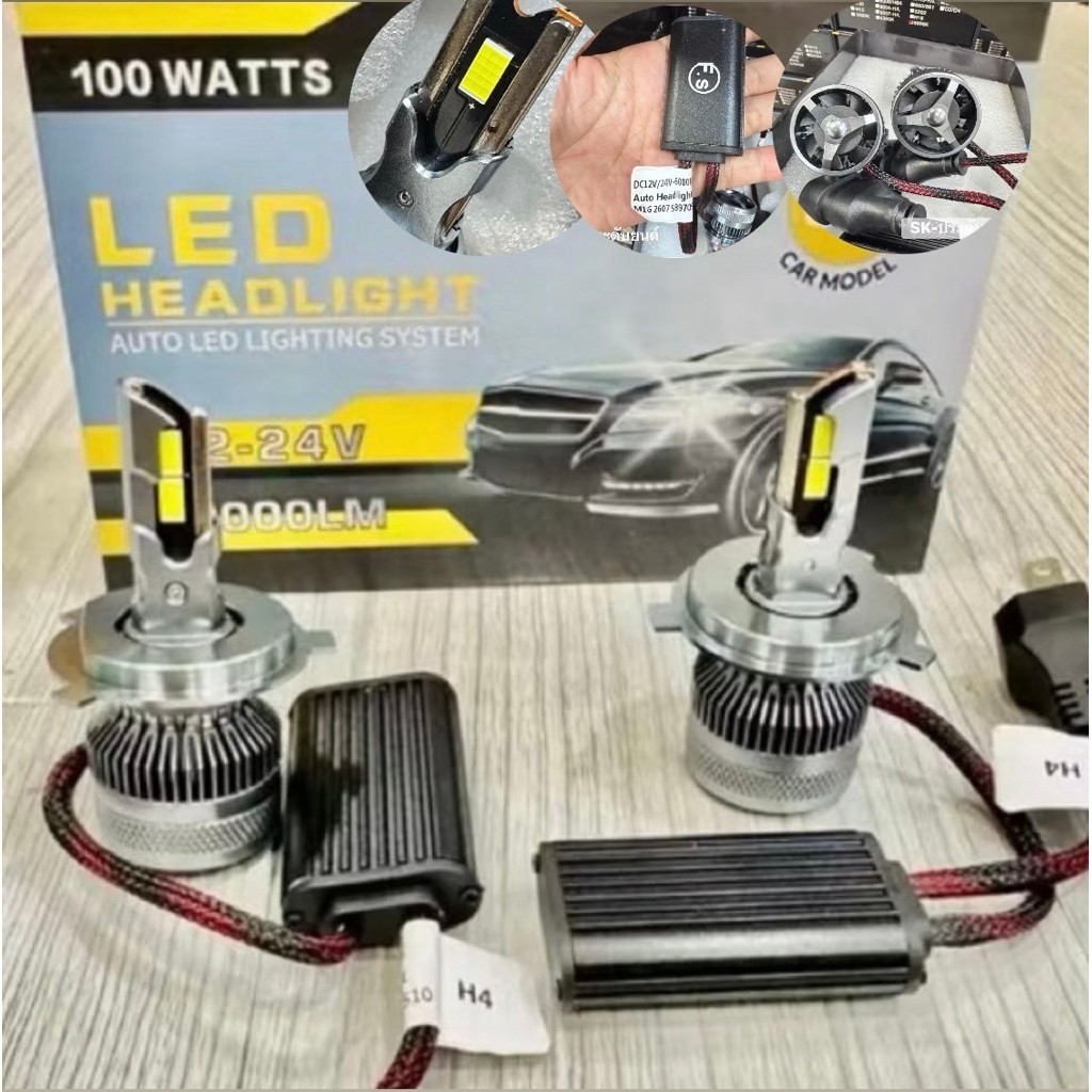 News ไฟหน้ารุ่น M16 100W กำลังไฟ หลอดสว่าง H/10000LM L/10000 LM DC12-24v รุ่นนี้ไฟโคตรสว่างคัทออฟคมๆ
