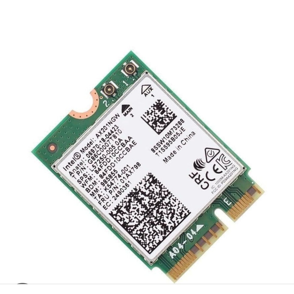 Wi-Fi 6 3000Mbps Intel msa Wifi AX201 AX201NGW Dual Band 2.4Ghz/5Ghz