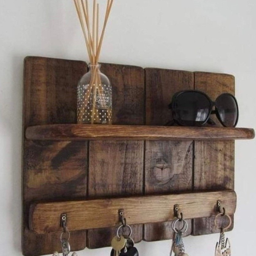Vintage Wooden shelf  and hanging /driftwood