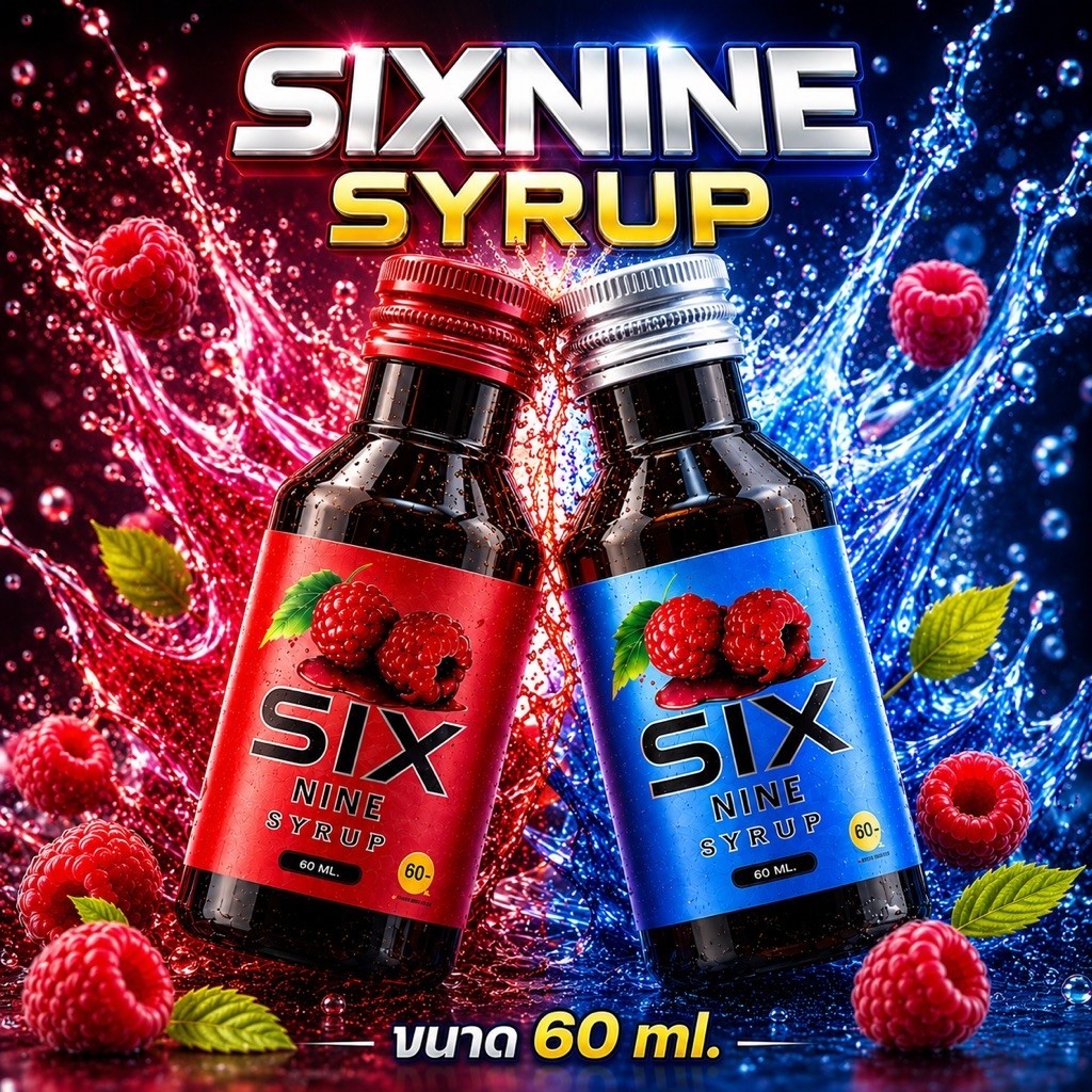 [5 ขวด] SIXNINE SYRUP 69 ของแท้100% ขนาด 60 ml.