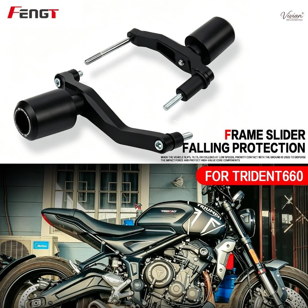 สําหรับ Triumph Trident660 Tiger Sport660 2022-2026 Trident 660 Motocross กรอบ Sliders Crash Protect