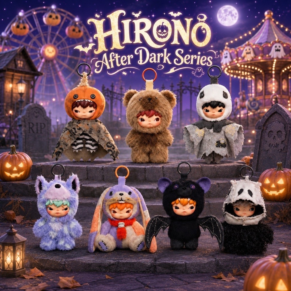 【ของแท้ % Magic Pick 】POP MART HIRONO After Dark Series | Plush Doll Pendant Blind Box พวงกุญแจตุ๊กตา
