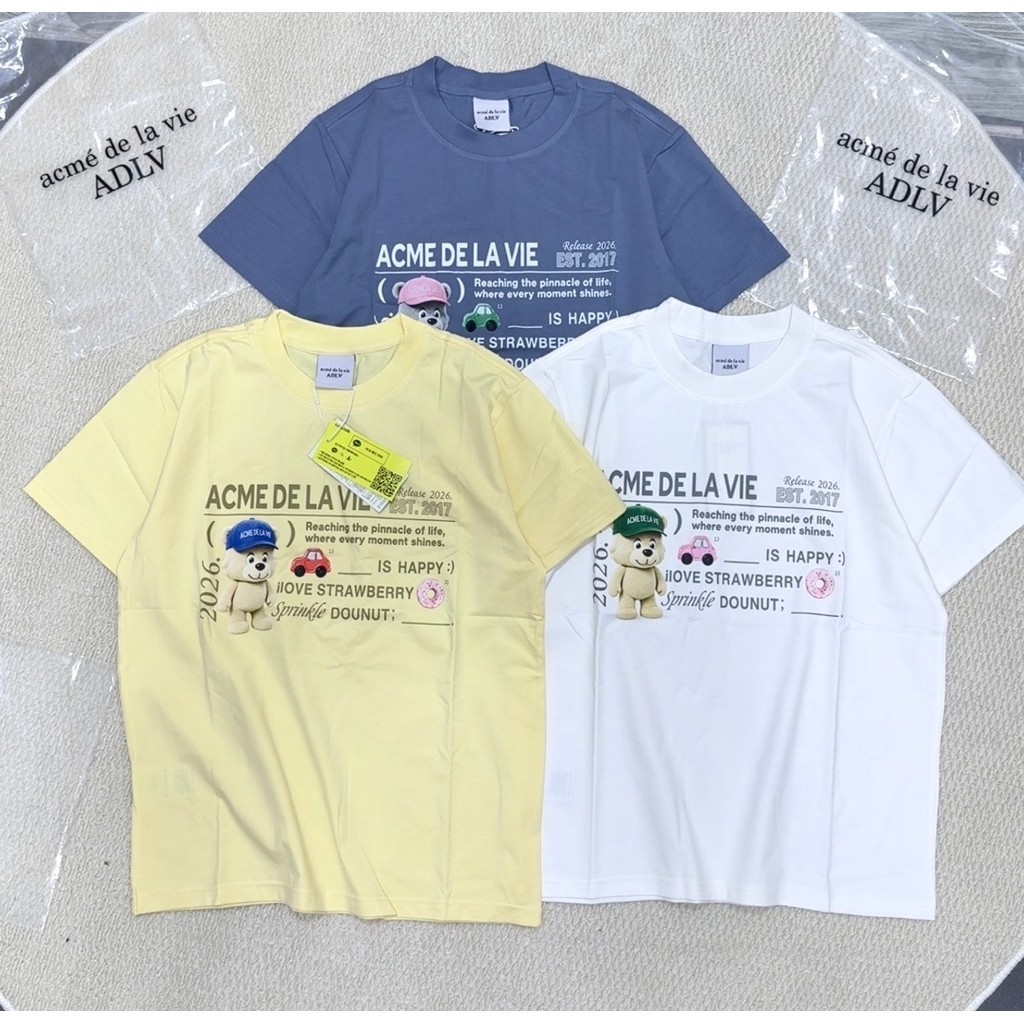 พร้อมส่ง เสื้อ ADL.V T-Shirt เสื้อยืดคอกลมแขนสั้น สตรีทแวร์ ลายกราฟฟิค ผ้าคอตตอน งานคุณภาพ รุ่นใหม่ล