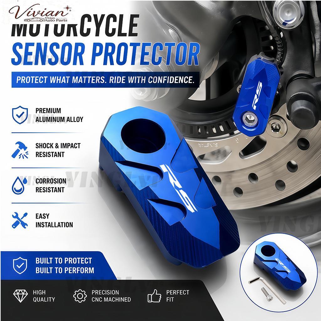 New!New!สําหรับ Aprilia RS 457 RS 600 RSV4 RS457 RS600 รถจักรยานยนต์เบรคหน้า ABS Sensor ฝาครอบป้องกั