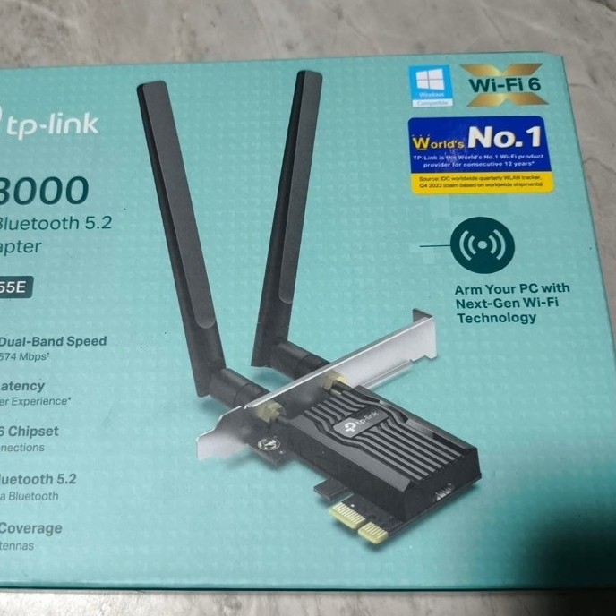 การ์ดไวไฟ PCIe TP LINK AX3000 TX55E ประกันไทย