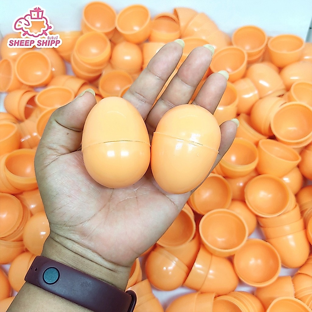 ไข่ลูกใหญ่ 4x5 cm (แพ็ค10-30 ลูก) ไข่พลาสติก ขนาดเท่าไข่ไก่ ไข่จับฉลาก ลอยน้ำได้ เล่นเกม ตักไข่ ตักไข่ในน้ำ ตักไข่ในโฟม