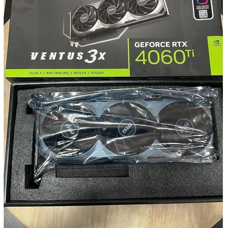 MSI GeForce RTX 4060 Ti VENTUS 3X 8G OC 8GB GDDR6 การ์ดจอมือสอง สภาพสวย