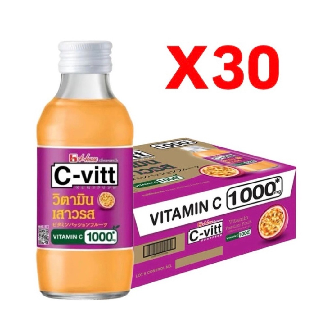 เครื่องดื่มวิตามินซี C-vitt 140มล.(ยกลัง 30ขวด) วิตามินซีสูง รสชาติอร่อย