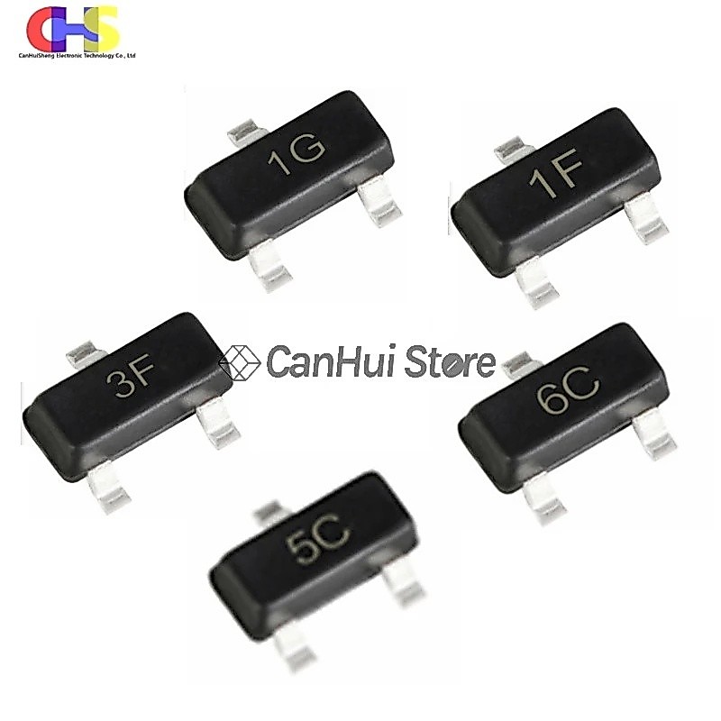 100 BC807-25 BC807-40 BC817-25 BC817-40 BC846A BC846B BC847B BC856B BC857B SOT-23 BC807 BC817 BC846 