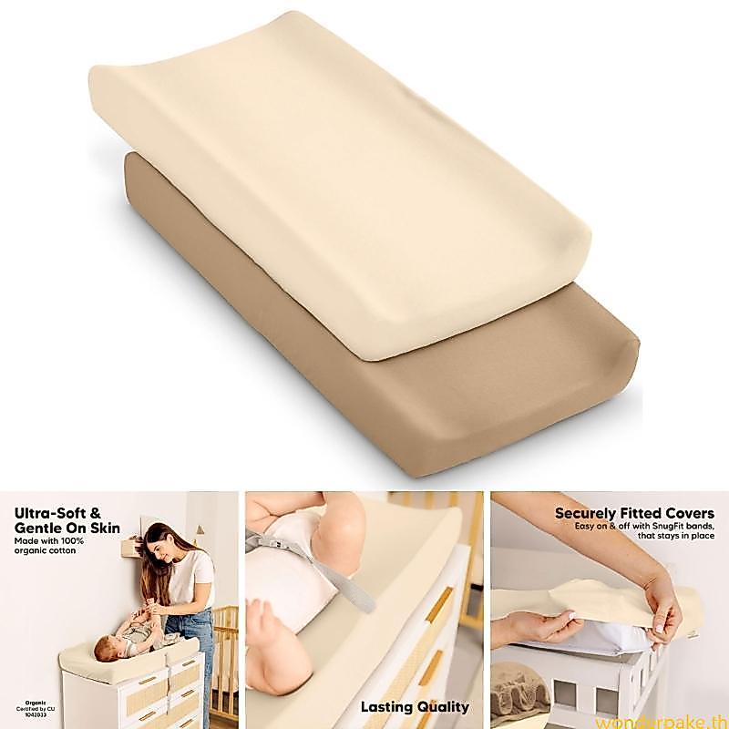Wonder 2 ชิ้นชุดเปลี่ยนผ้าอ้อม Pad Cover Nappy Changer เบาะรองนั่งสําหรับทารกยืดหยุ่นสําหรับเปลี่ยนต