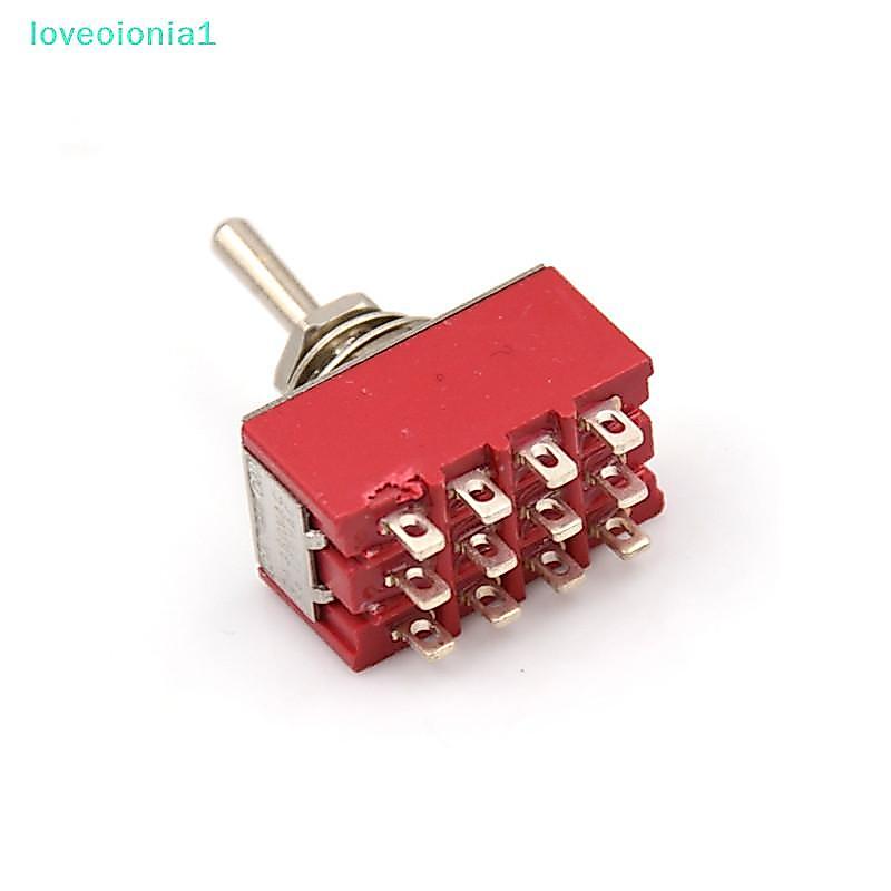 loveoionia1 ใหม่ 2A250VAC 5A125VAC 12 Pin 4PDT ON/ON 2 ตําแหน่ง Mini Toggle Switch MTS-402 IA