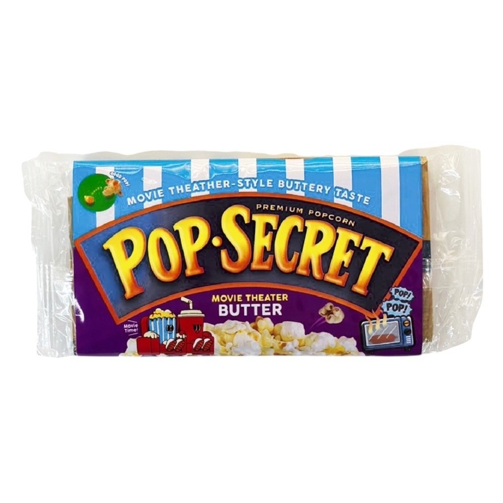 W ป๊อบซีเคร็ท ป๊อปคอร์น รสมูฟวี่เธียเตอร์บัตเตอร์ Pop Secret Popcorn Movie Theater Butter 90g