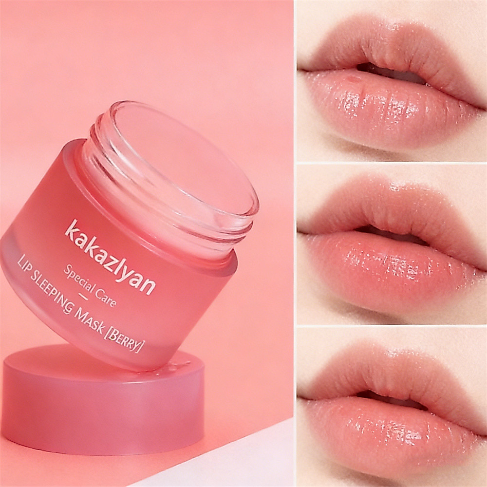 ลิปมาส์กบํารุง Diminishes เส้นซ่อมแซมความแห้งกร้าน Softens Delicate Lip Texture