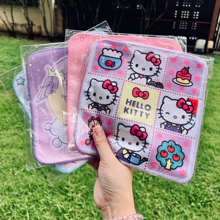 ผ้าเช็ดหน้า ลิขสิทธิ์แท้ Sanrio