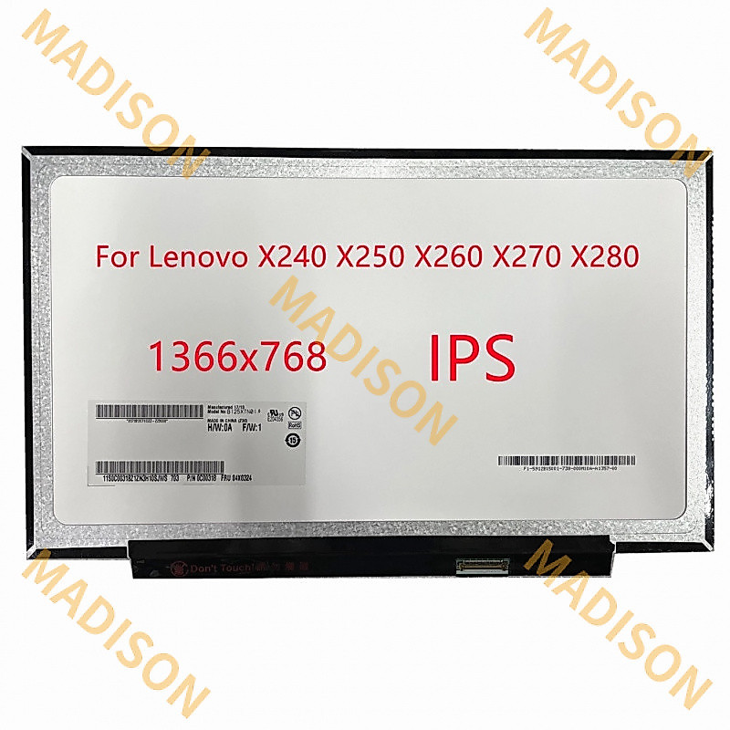 M125nwn1 LP125WH2-SPT1สำหรับ Lenovo X240 X250 X260 X280 IPS LCD แล็ปท็อปหน้าจอแสดงผล1366x768 30pin 12.5นิ้ว hiar
