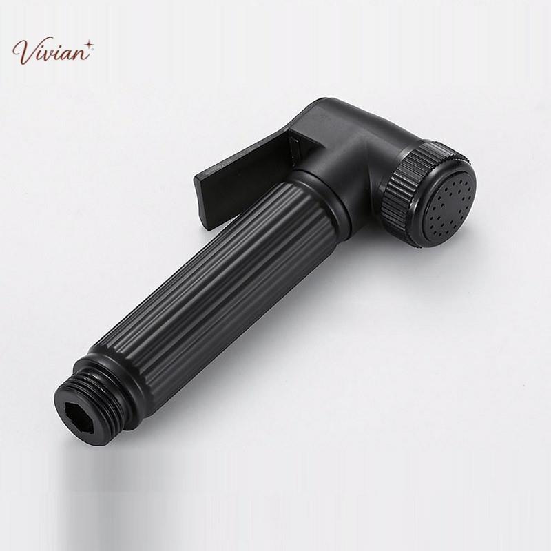 สีดําทองเหลือง Bidet Sprayer Bidet ก๊อกน้ําห้องน้ํามือสเปรย์ทองเหลืองห้องน้ํา Bidet Sprayer ทําความส