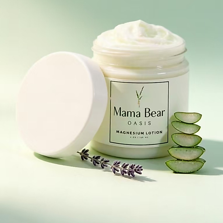 Mama Bear Oasis Magnesium Cream - โลชั่นแมกนีเซียมสําหรับเท้า (แพ็ค 1) 3WGD。。