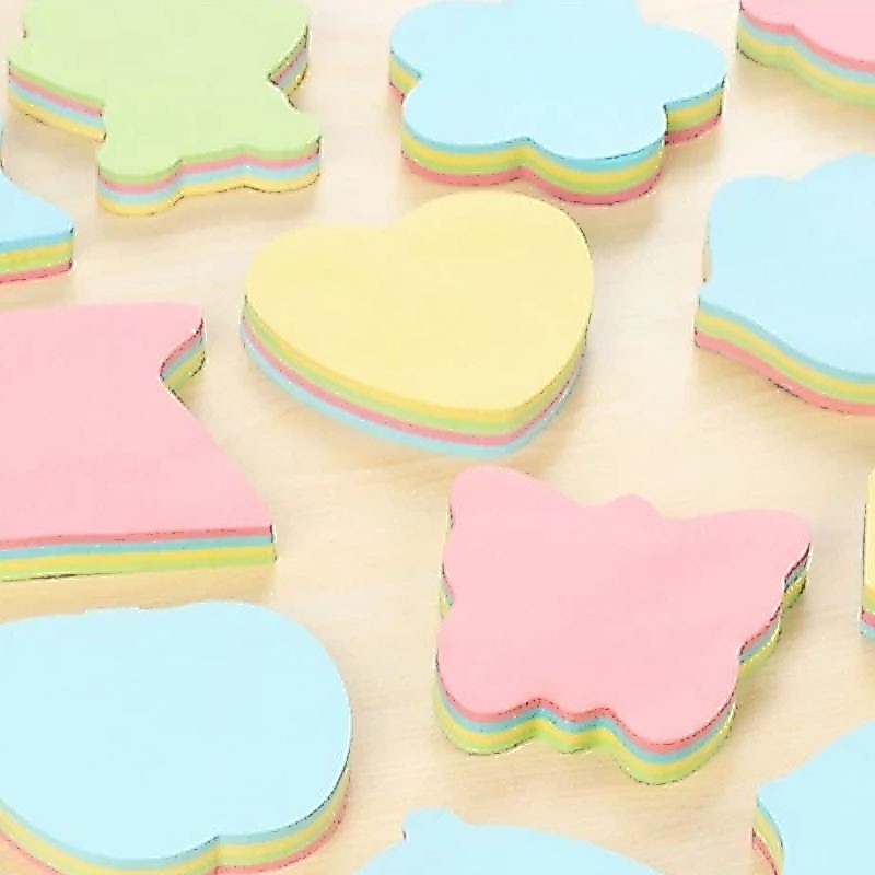 กระดาษโน๊ตมีกาวมากถึง 300-600 แผ่น กระดาษโน๊ตหลากสี sticky note กระดาษโน๊ตกาวในตัว มีหลายลวดลายให้เลือก