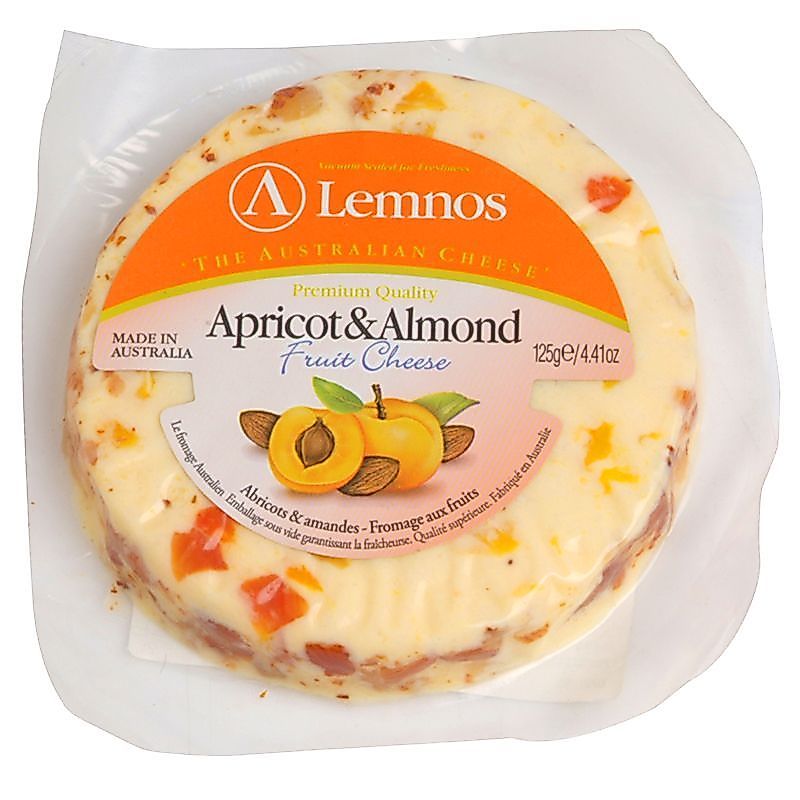 เลมนอสชีสผลไม้แอปริคอตแอนด์อัลมอนด์ 125กรัม Lemnos Apricot&Almond Fruit Cheese 125g.