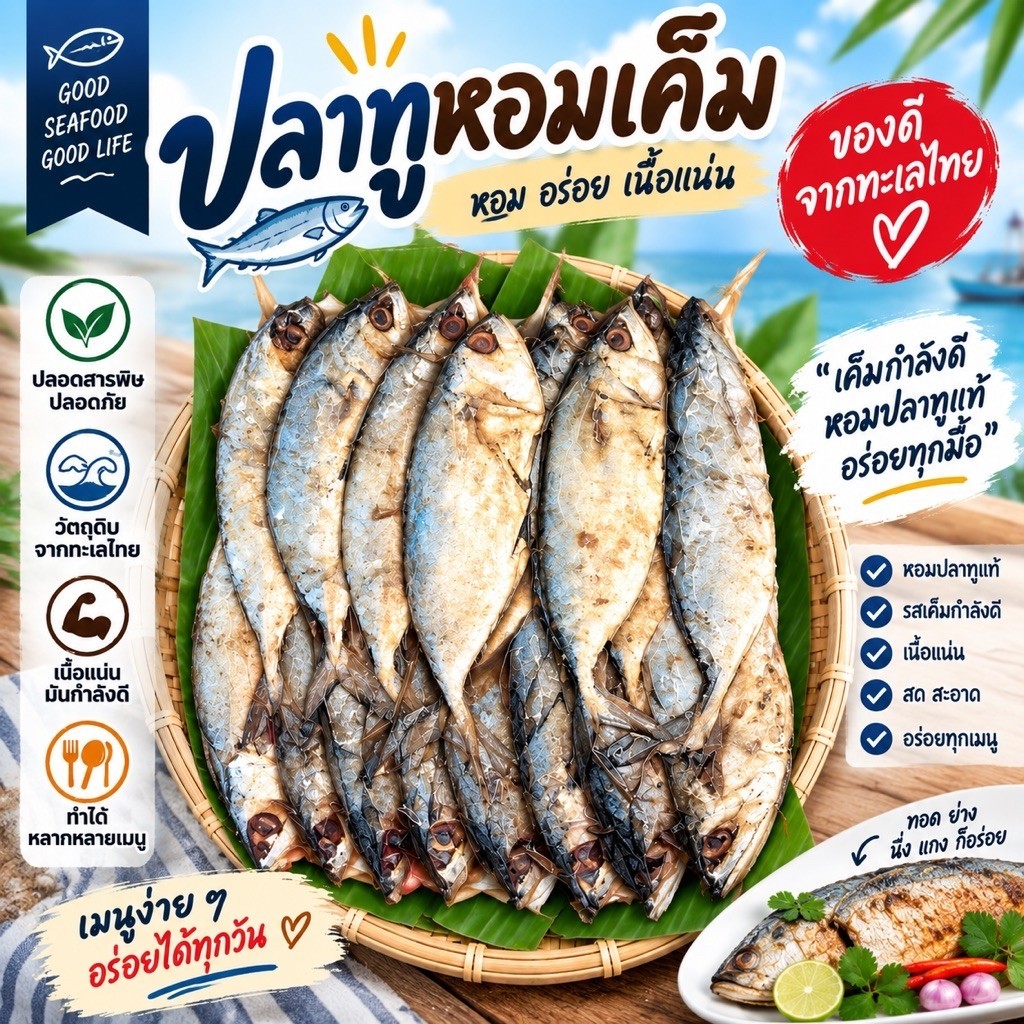 ปลาทูหอมเค็ม ปลอดสารพิษ​
