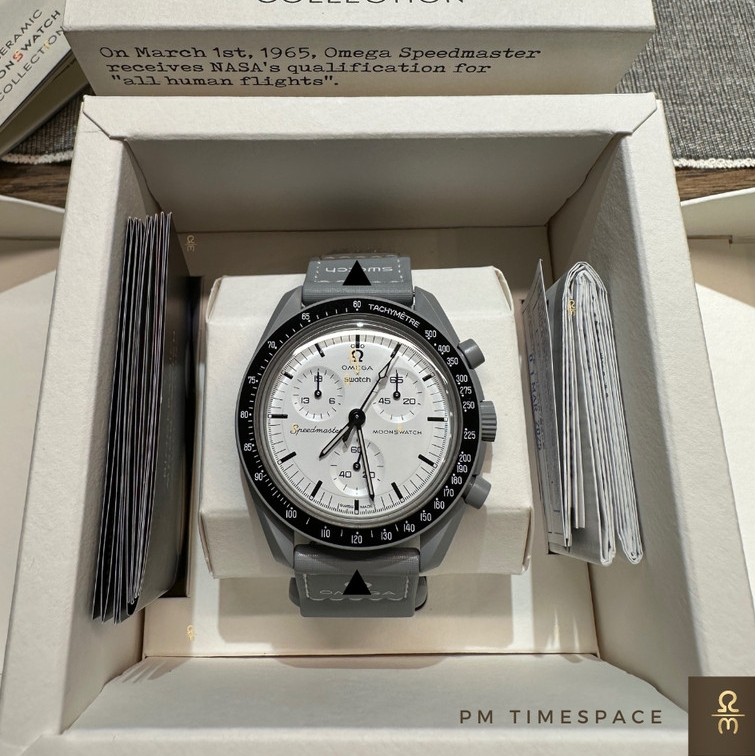 นาฬิกา Omega x Swatch รุ่น 1965 *ของแท้ *แถมฟรี ฟิล์มกันรอยโฟกัส #OmegaxSwatch