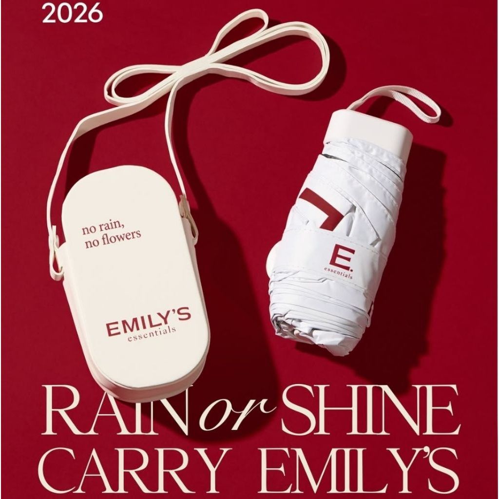 Emily umbrella ร่มพก สีขาว เอมิลี่ เส้นหมี่ไก่ฉีก ของใหม่