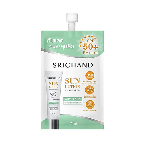 SRICHAND Sunlution Acne Care Sunscreen SPF50+ PA++++ (Sachet) 7ml — صورة 3