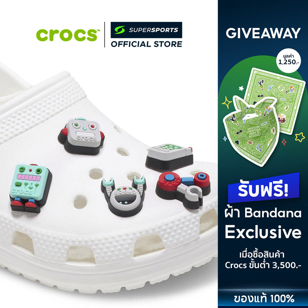 CROCS إكسسوارات حذاء Jibbitz ‏Robot Friend ‏(5 قطع) — صورة 2